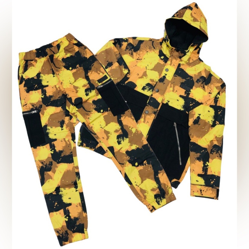 Civilized Camo Utility Nylon Hoodie and Pant Set

Color: Yellow

Style# CV5084